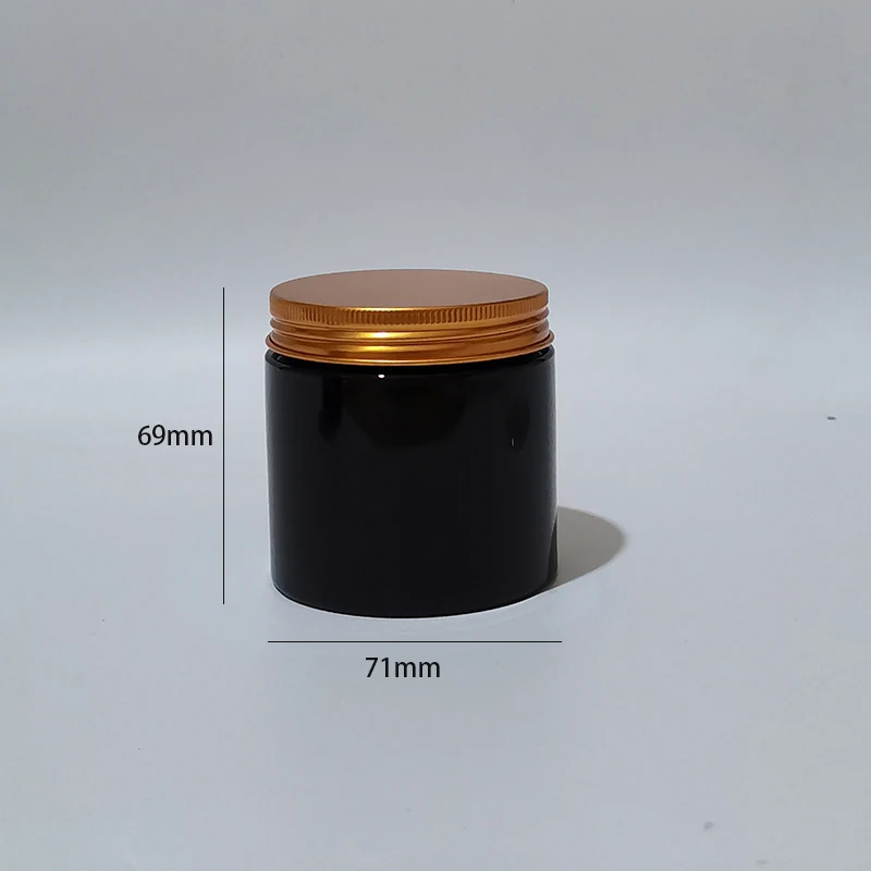 30pcs 200g Черен пластмасов крем за многократна употреба Буркан Твърди парфюми контейнер прах кутия 200ml празен крем за лице козметични контейнери