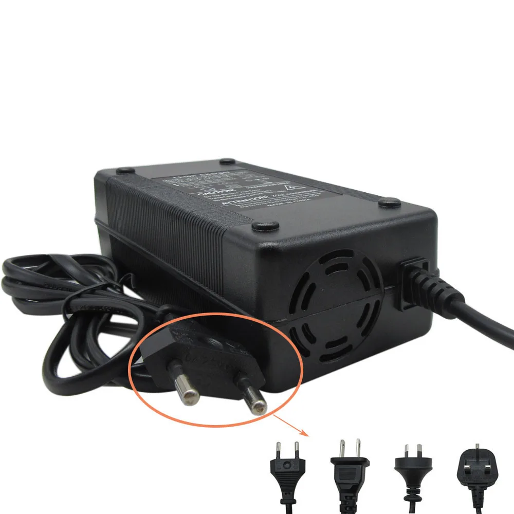36V 6A Lifepo4 зарядно устройство за батерии 43.8V 12S E-Bike желязо фосфат UPS система велосипед LFP съхранение на енергия RV бързо зарядно
