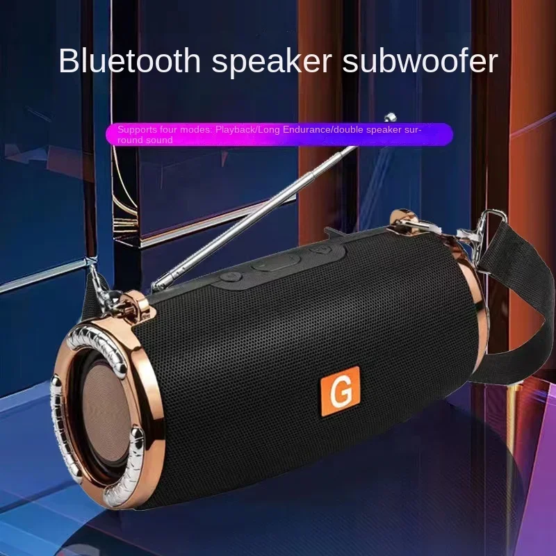 Безжичен Bluetooth високоговорител Външен преносим мини субуфер Начало TWS Многофункционален стерео съраунд високоговорител, поддържащ FM радио