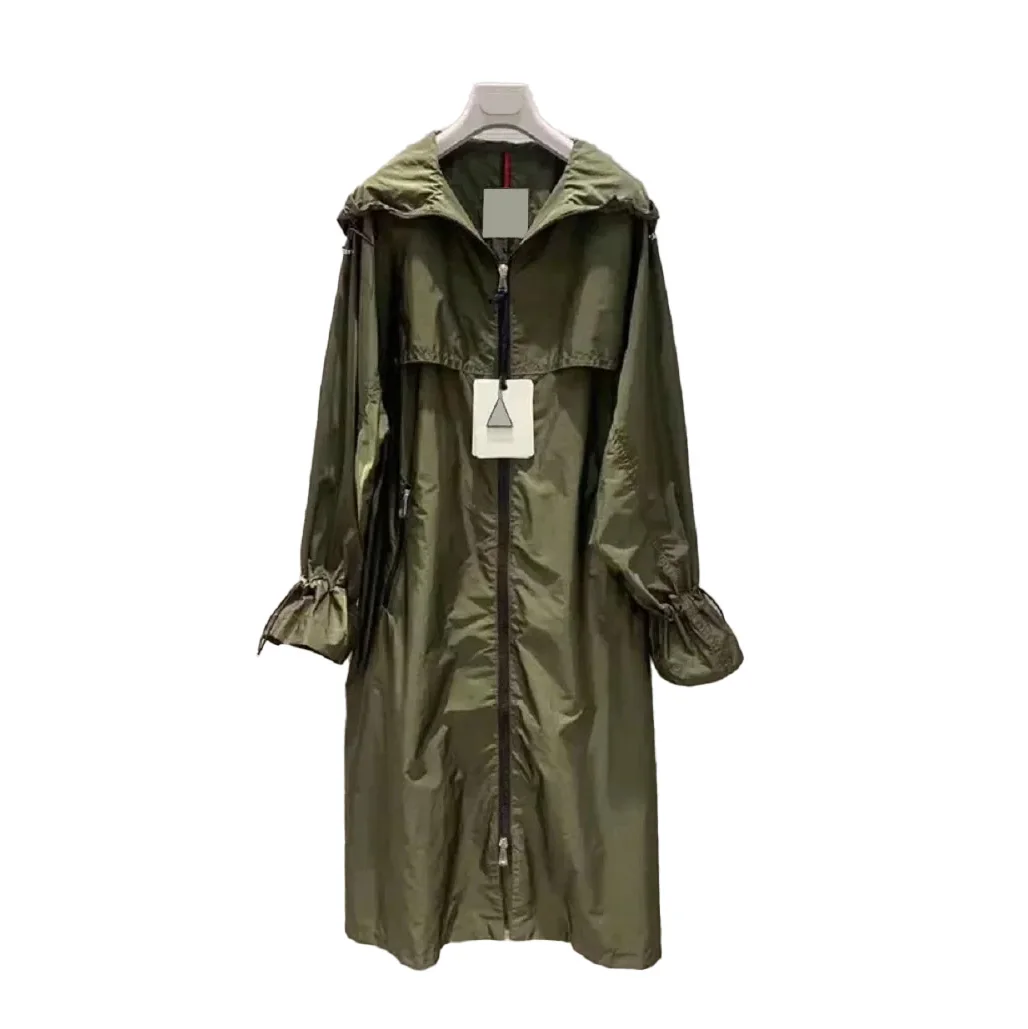 Дамски нов моден колан палто 2023 висока плътност плат снаждане хлабав случайни ветроупорен палто