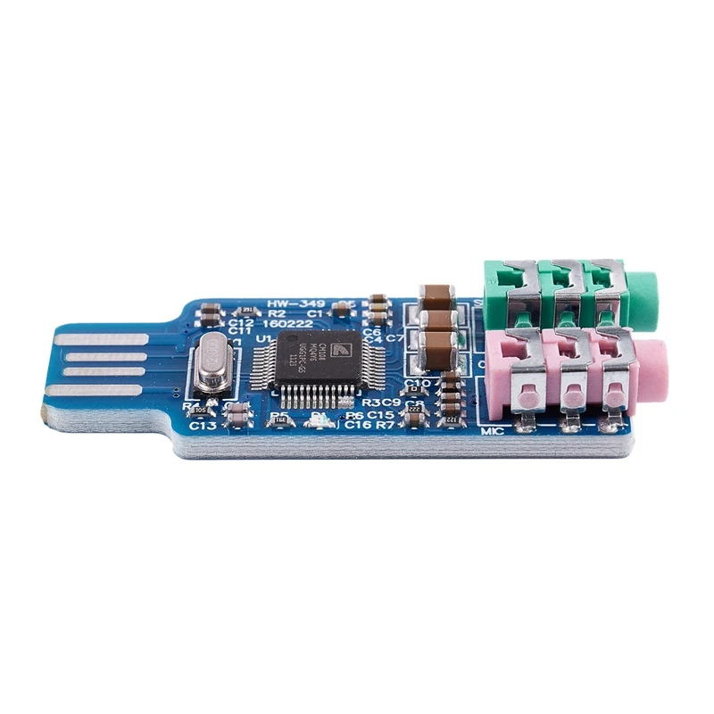 4X безплатен драйвер USB звукова карта CM108 USB звукова карта чип син