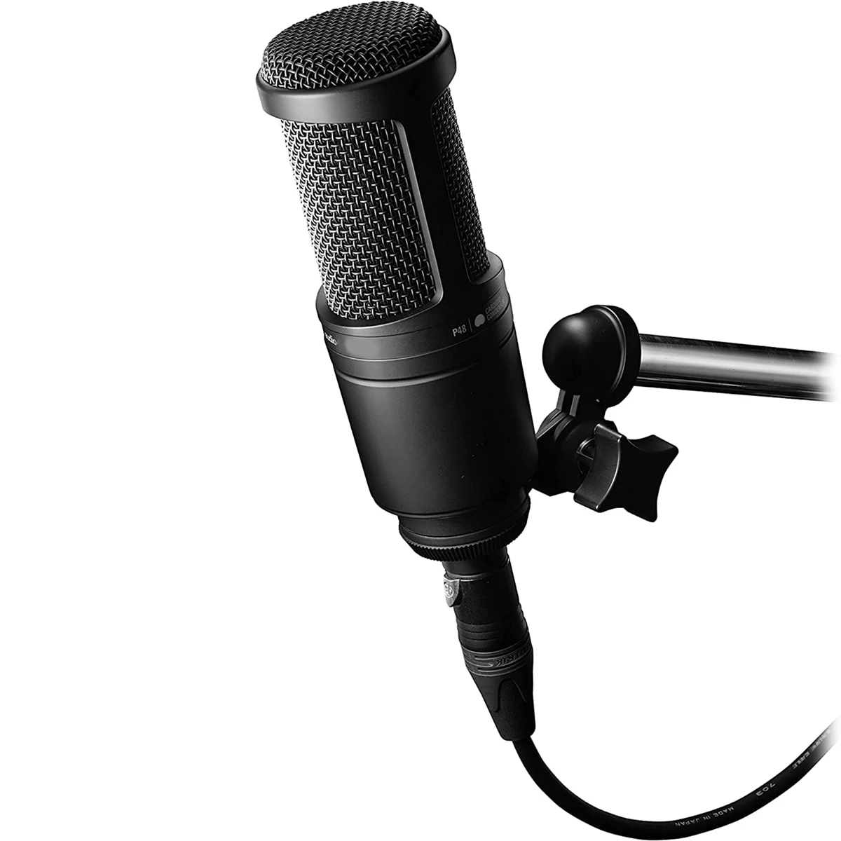 Audio AT2020 Кардиоиден кондензаторен микрофон 20-20000Hz Три пинов XLRM мъжки микрофон за запис на котва караоке MIC