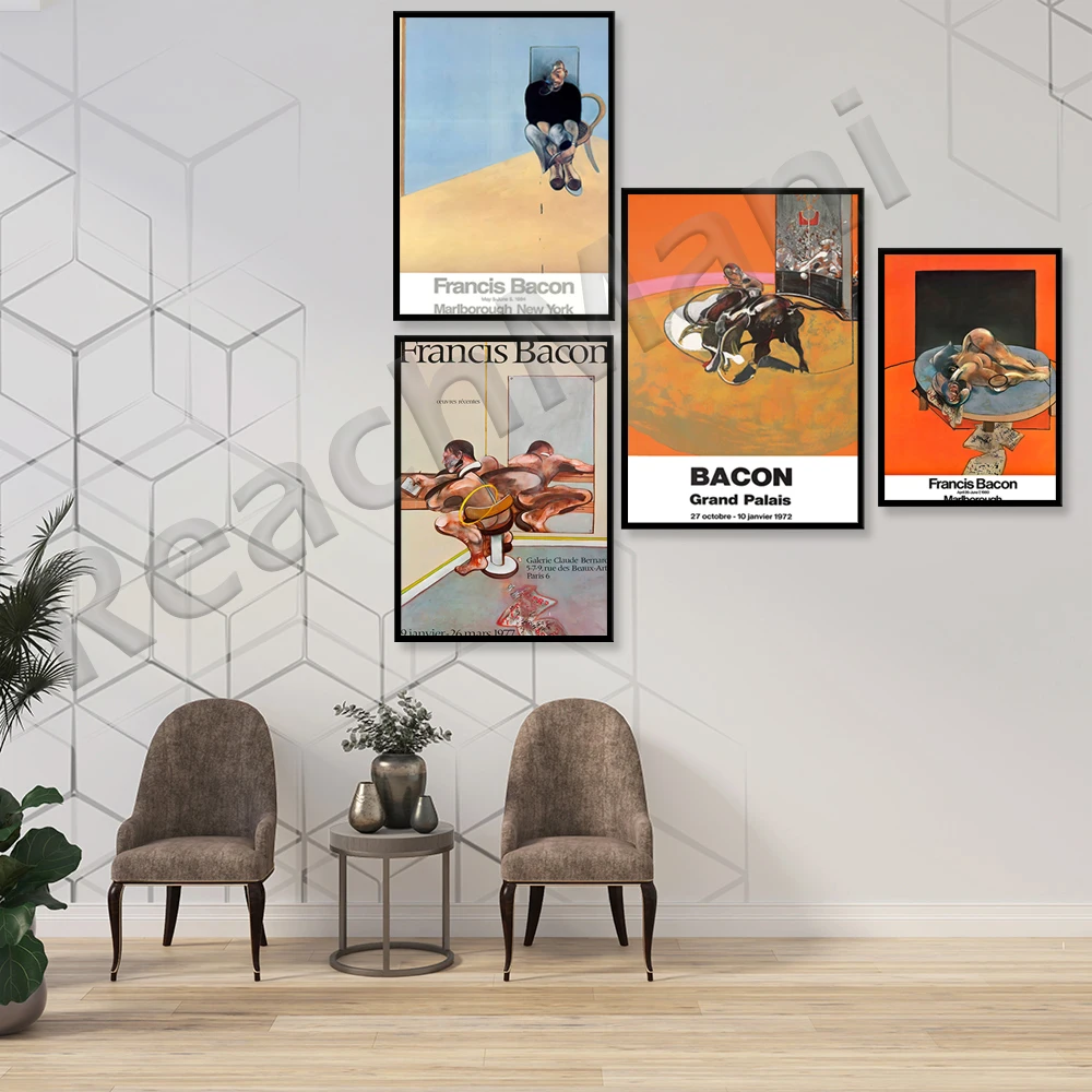 Плакат на изложбата на Франсис Бейкън | Франсис Бейкън Принт | Модерно изкуство | Декор за стена | Арт печат | Арт декор | Франсис Бейкън Принт