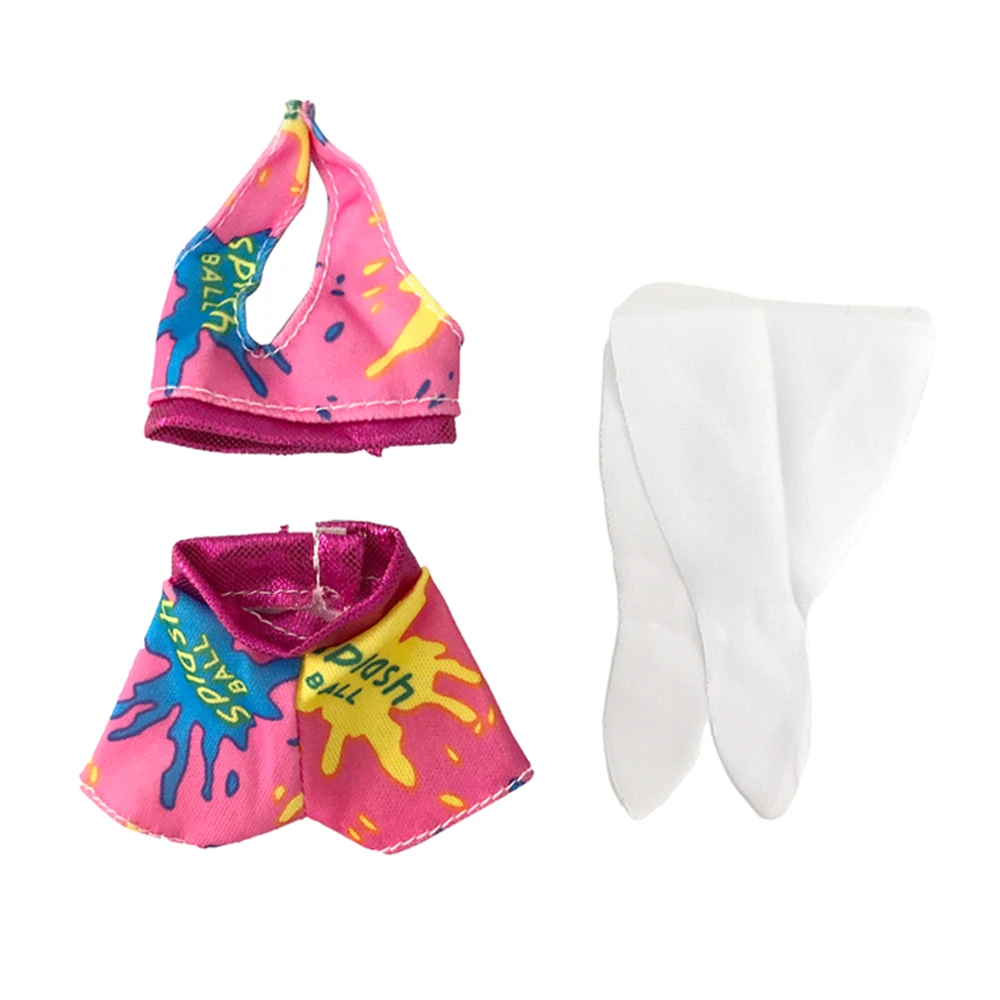 3 Артикули/ Комплект Модни бански костюми Бикини рокля + Шал + панталони Плаж Модерни бански дрехи за кукли Барби Аксесоари Играчки