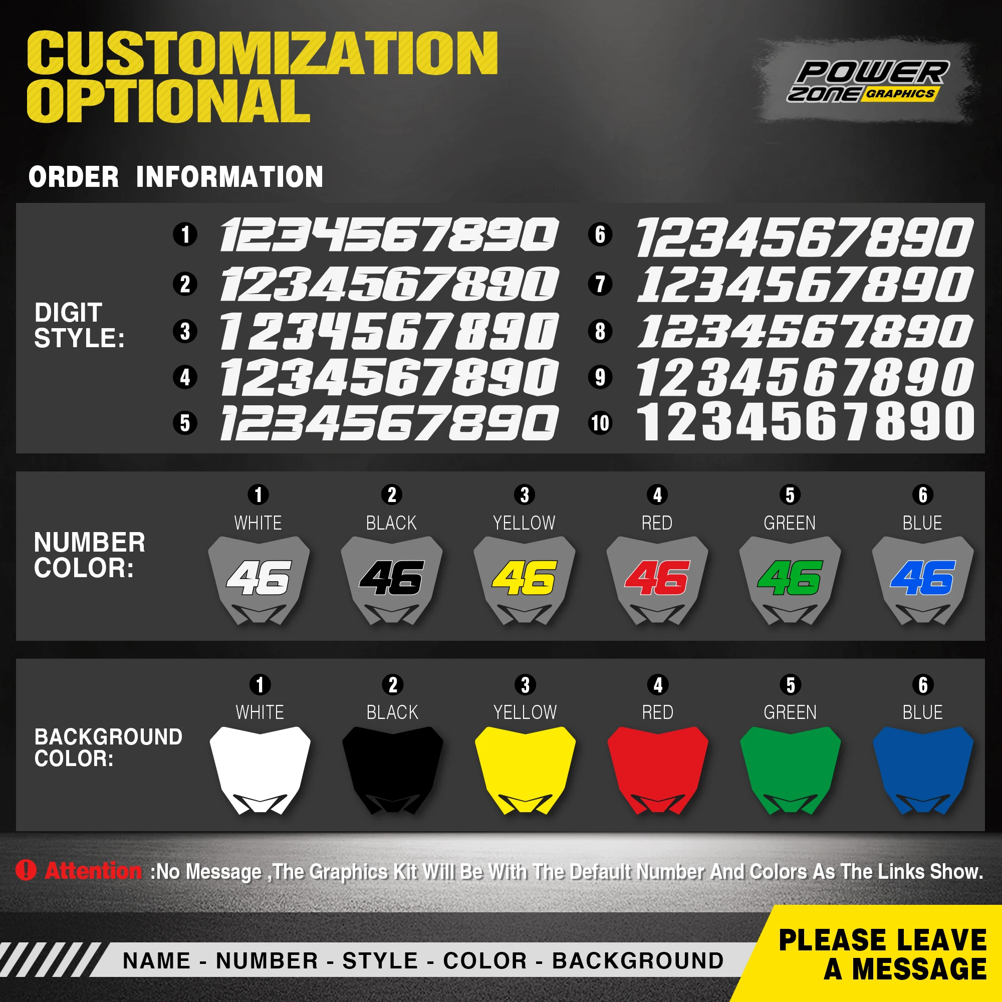 PowerZone персонализиран екип графични фонове стикери комплект стикери за KTM SX SXF MX 16-18 EXC XCW ендуро 17-19 125 до 500cc 105