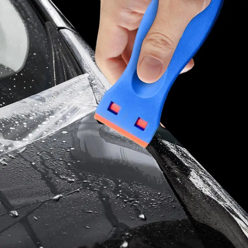 Стъклен скрепер Защита на ръцете ABS лепило Decal лента за почистване Траен почистващ скрепер инструмент за изстъргване на стикери за боя за етикети