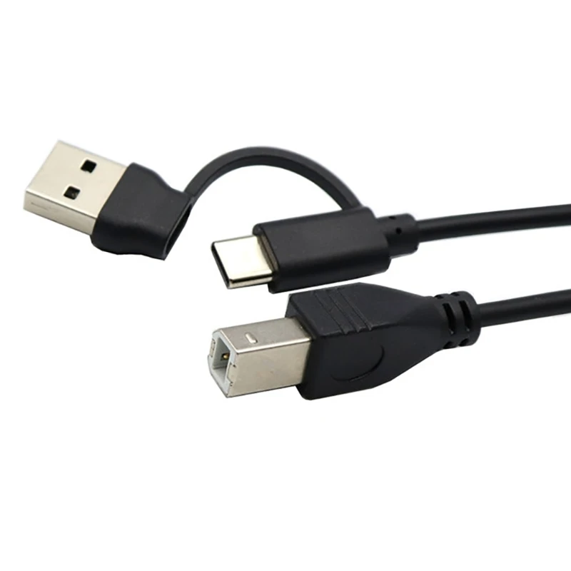 1M USB TYPE C мъжки към USB2.0 тип-B мъжки OTG кабел за скенер за телефонни принтери