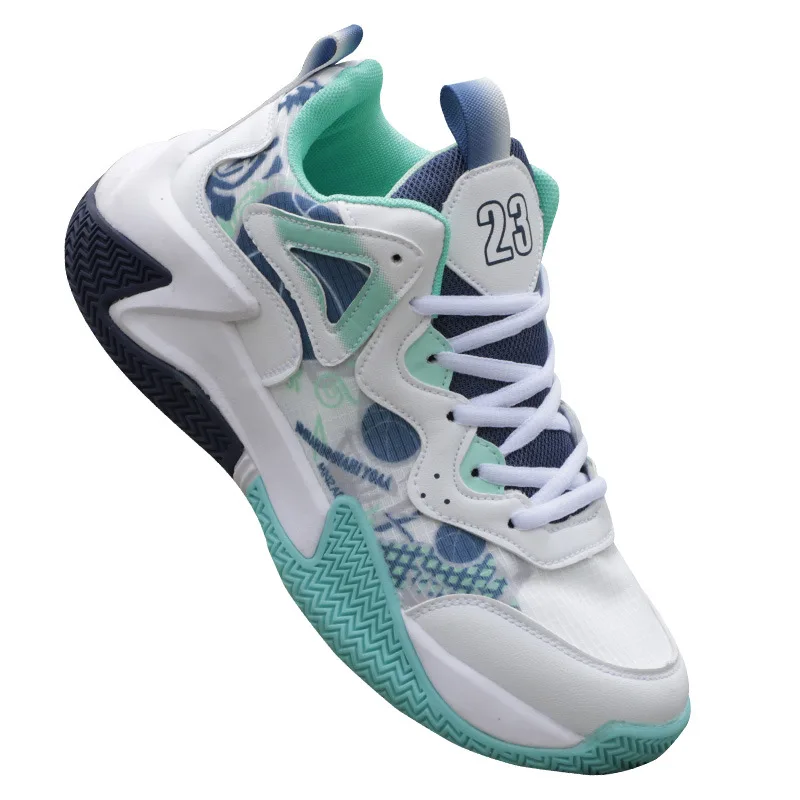 Hots Продажба Мъжки баскетболни обувки Омекотяващи леки баскетболни маратонки Дишащи спортни спортни маратонки на открито Тренировъчни обувки