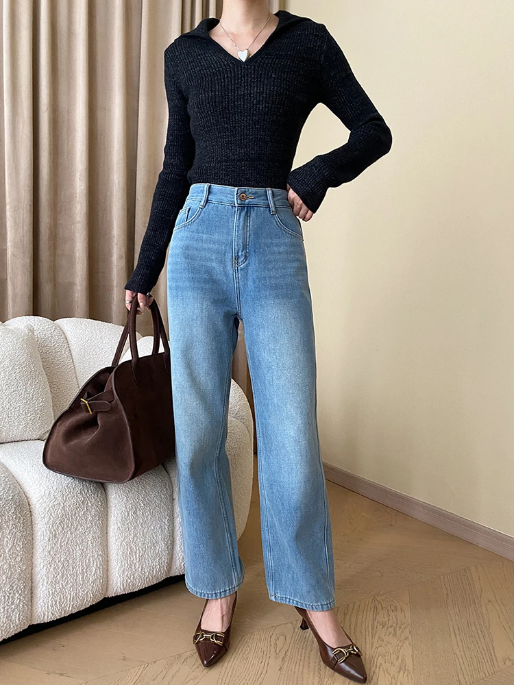 Каки плетене тънък случаен пуловер тънък годни ревера дълъг ръкав жени пуловери нова мода прилив пролет есен O724