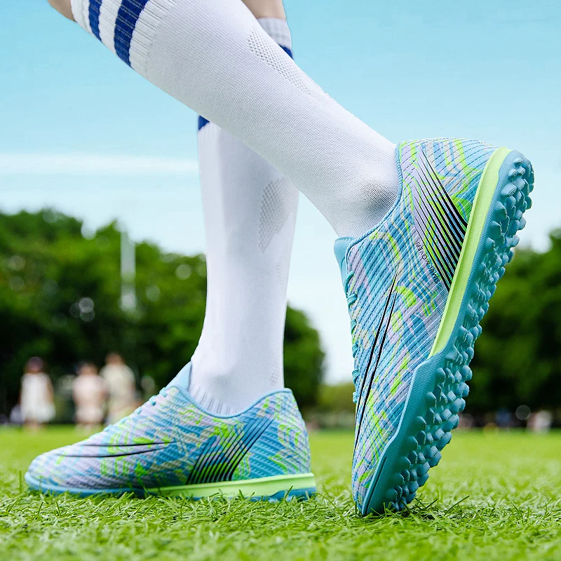Мъжки футболни обувки Turf Soccer Cleats Висококачествени футболни обувки от пет страни Външни неплъзгащи се футболни обувки за мъжки обувки по футзал