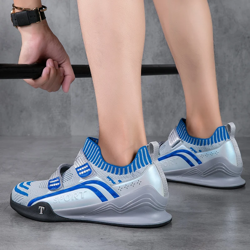 Нов стил дишащи обувки за вдигане на тежести Мъже балансират твърди обувки за издърпване без хлъзгане Обувки за обучение на сила Ниски вътрешни маратонки