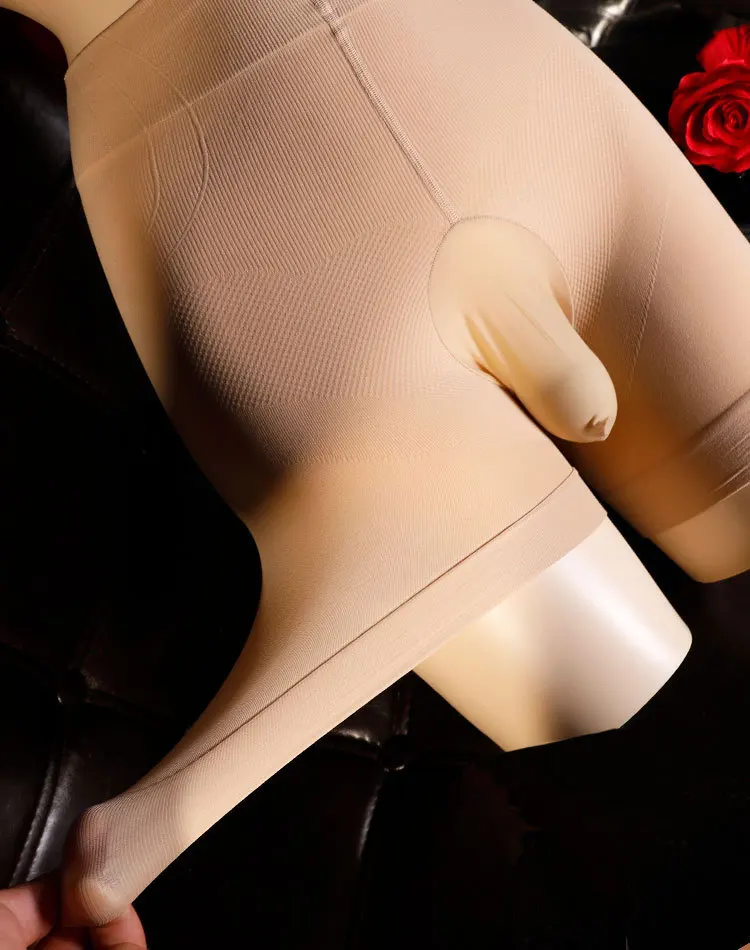 Секси мъжко бельо 120D високо еластично кадифе супер меки чорапогащи пениса обвивка петел торбичка боксерки плюс размер бельо слипове