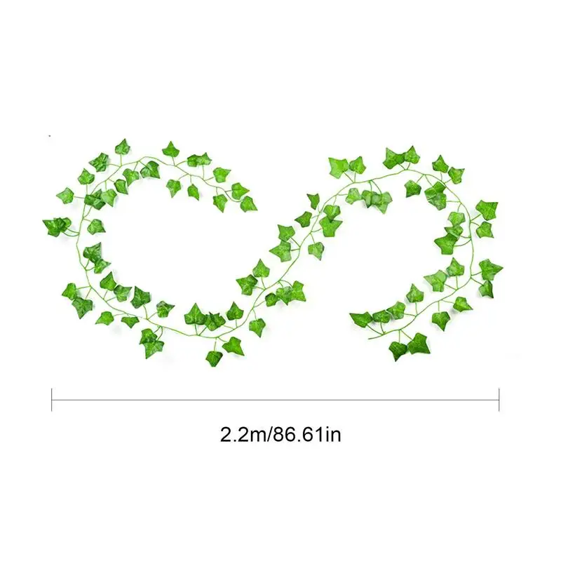 Green Vines 7.2ft Фалшиви лозя Устойчивост на износване UV устойчиви Лесен за монтиране Естетичен Real Touch Ръчно изработени листа от бръшлян за зеленина