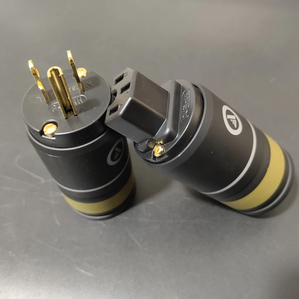 Висококачествен VIABLUE T6S Германия произвежда позлатен стандарт на ЕС щепсел HIFI аудио усилвател жлъчна машина DIY захранващ кабел щепсел