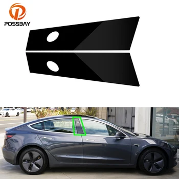 За Tesla Model 3 2017 2018 2019 2020 2021 Автомобилни прозорци стълб постове врати облицовки капак B колона стикер стайлинг Авто аксесоари