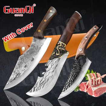 5Cr15Mov неръждаема стомана ковано месо зеленчуци готвач нож дърво Hanlde с обвивка за рязане кухненски нож месар риба нож