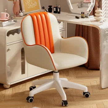 Light Luxury Home Computer Chair Girls Bedroom Makeup Chair Dormitory Writing Gamer Chair Lifting and Rotating Office Chairs