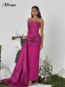 Огледална рокля елегантна реколта секси лилава русалка къдри без презрамки персонализиране на официален повод абитуриентска рокля вечерно парти рокли