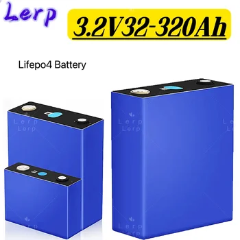 Bateria Lifepo4 com barradores, 3.2V, 32Ah, 320Ah, 12V, 24V, 48V, 60V, 72V, DIY, pilhas para o barco, carro de golfe, rv