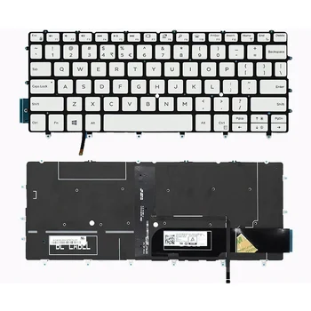 US клавиатура с подсветка за DELL XPS13 9305 9370 9380 13-9370 13-9380 P82G сребро