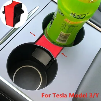 Държач за водна чаша за кола Limter за Tesla Модел 3 Модел Y 2021Интериорен център конзола за съхранение Организатор аксесоари