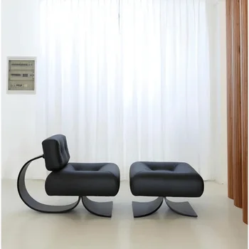 Simple Art Shaped Metal Fishtail Leisure Chair Spade K Hotel Villa Всекидневна Единичен диван