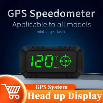 G7 GPS HUD Head Up дисплей за всички автомобилни цифрови скоростомери Аларма за превишена скорост с компас проектор Авто аксесоари