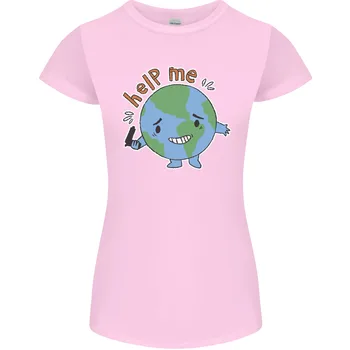 Помогни ми Околна среда в областта на изменението на климата Дамска тениска с малка кройка дълъг ръкав