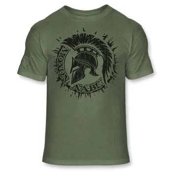 American Spartan Warrior T-Shirt Patriotic Molon Labe Athletic Blend Men TShirt Short Sleeve Casual Cotton O-Neck T Shirt