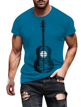 Ежедневна тениска с къс ръкав с кръгло деколте за мъже и жени 3D принтиране на личността 2023 Нова забавна ежедневна тениска мода