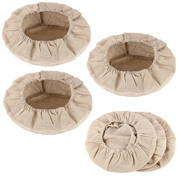 10X кръгла хляб изолация кошница кърпа лайнер квас Banneton доказателство кърпа естествен ратан печене тесто кошница капак