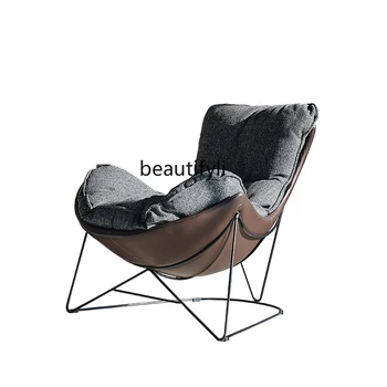 Nordic модерен минималистичен малък апартамент хол единична тъкан диван минималистичен отдих стол спалня мързелив фотьойл