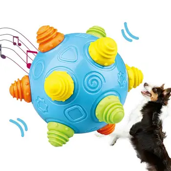 Куче скокове активиране играчки LED флаш куче играчка с музика домашни любимци подскачащи топки Интерактивни скачащи играчки за кучета, които играят бягане