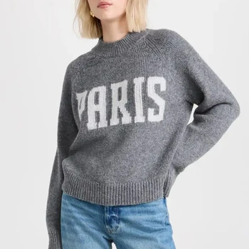 жени Париж кашмир пуловери мода пуловери пуловер женски случайни пуловер върхове
