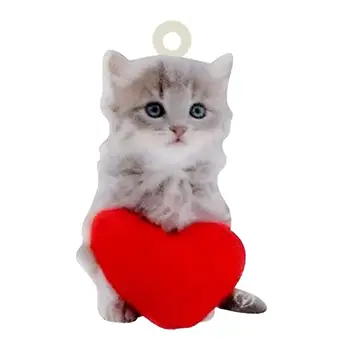 Котка и сърце кола огледало за обратно виждане висулка аксесоар сладък малък и изящен