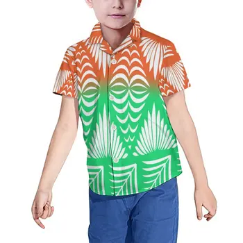 Висококачествена детска тениска Детска тениска с къс ръкав Хавайско племе полинезийски печат момчета и момичета тениска