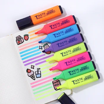 флуоресцентна писалка цветна маркировка писалка канцеларски материали многоцветен флуоресцентен маркер флаш писалка водоустойчив бързо сушене