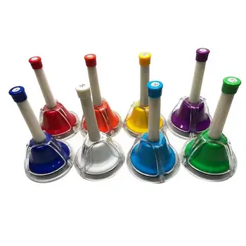 Orff Percussion Музикален инструмент Играчка Предучилищна Ранно образование Учебни помагала Осем Tone Hand Press Bell Lesson Bell