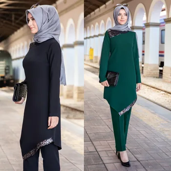 2023 Пролет/Лято Нов мюсюлмански дамски комплект две части Hui банкетна рокля Арабска рокля Близкоизточна рокля