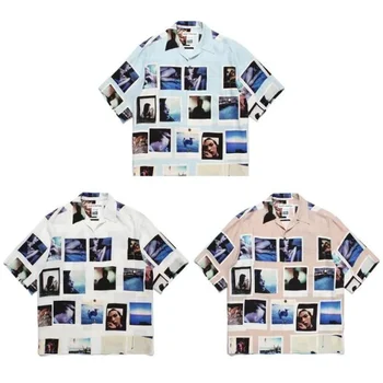 2023 Колекция снимки Печат WACKO MARIA T риза Мъже Жени ЕС Размер Cool Fabric WACKO MARIA Топ Тийс Хип-хоп Лято Джъстин Бийбър