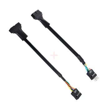Chenyang 2pcs USB 3.0 20pin корпус заглавка женски към USB 2.0 9Pin кабел обратим за дънната платка