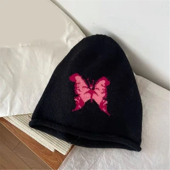 Унисекс череп шапка Хелоуин купчина боне пеперуда модел колоритен пеперуда