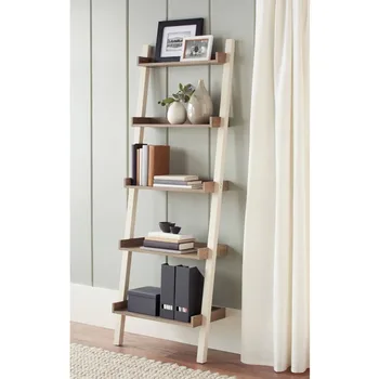 Better Homes & Gardens Bedford 5 Shelf Leaning Bookcase,