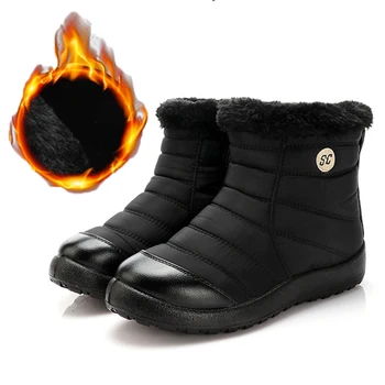 Мъже Снежни ботуши Водоустойчиви мъжки ежедневни обувки Зимни унисекс боти до глезена Slip On Топли обувки за безопасност Мъжки маратонки Zapatillas Hombre