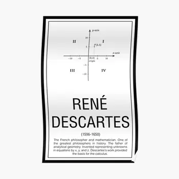 Рене Декарт плакат стена модерна декорация декор Начало реколта картина смешно стая печат живопис стенопис изкуство без рамка