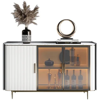 каменна плоча достъпни луксозен стил бюфет кабинет пост-модерен вход кабинет стъклена врата за съхранение вино