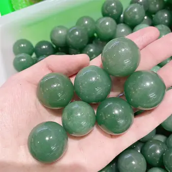 500g Натурална зелена авантюринова сфера Кристална лечебна енергия Каменна чакра Минерали Колекция за декорация на здравето на пробата