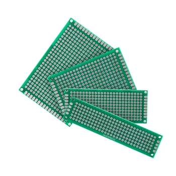 4PCS/Lot PCB Board Kit 5x7 4x6 3x7 2x8cm Зелени двустранни печатни платки Електронен комплект 