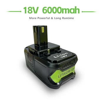 6000mAh За RYOBI P108 18V One+ Plus батерия 18 волта литиево-йонни електроинструменти P104 P107 RB18L50 RB18L20 P108