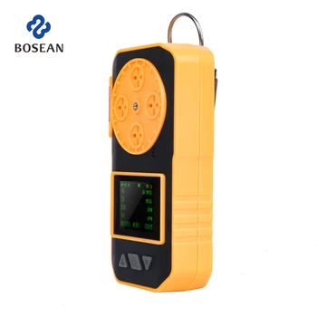 BOSEAN Laecabv детектор O2, CO, H2S, цветен дисплей за горими газове с графика, противоплъзгане, прах и експлозия